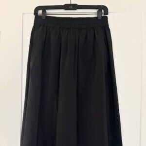 Tibi Nylon pull on skirt in black